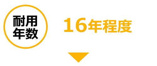 耐用年数16年程度