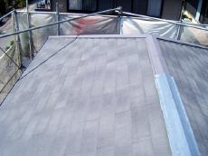 防水塗料　エコタイル施工　外壁防水