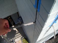 防水エコタイル　施工中エコタイル　外壁リニューアル