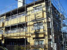 塗替え名東区　外壁防水　マンション色